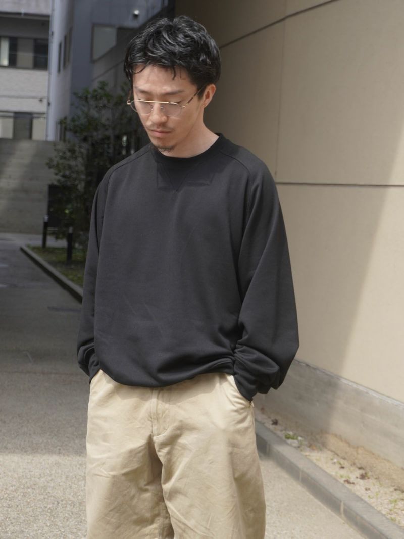 TECH SWEAT CREW FREEDOM SLEEVE[BLACK] | 1LDK ONLINE STORE
