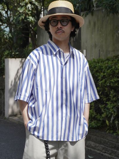 46G Atmosphere Stripe S/S Shirt[LSBLUE]