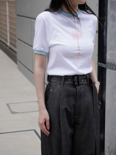 LE TSHIRT VENICE[PALM TREE WHITE/BLUE]