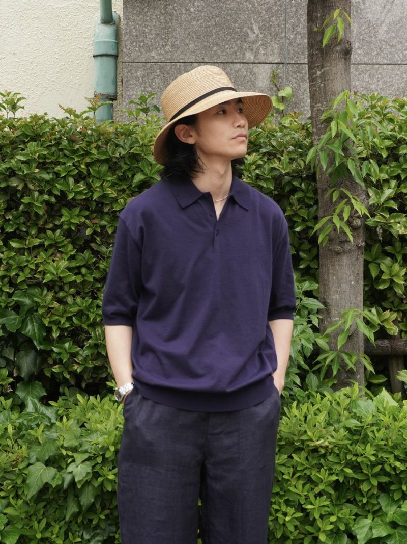 COTTON SUMMER KNIT S/S POLO 1ldk別注 - メルカリ