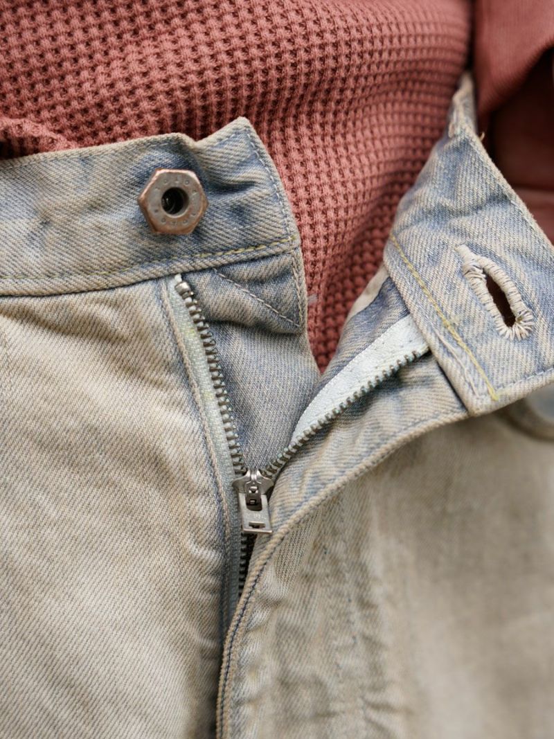TRIPLE SEAMS 6P DENIM WIDE BLEACH[INDIGO] | 1LDK (ワンエル