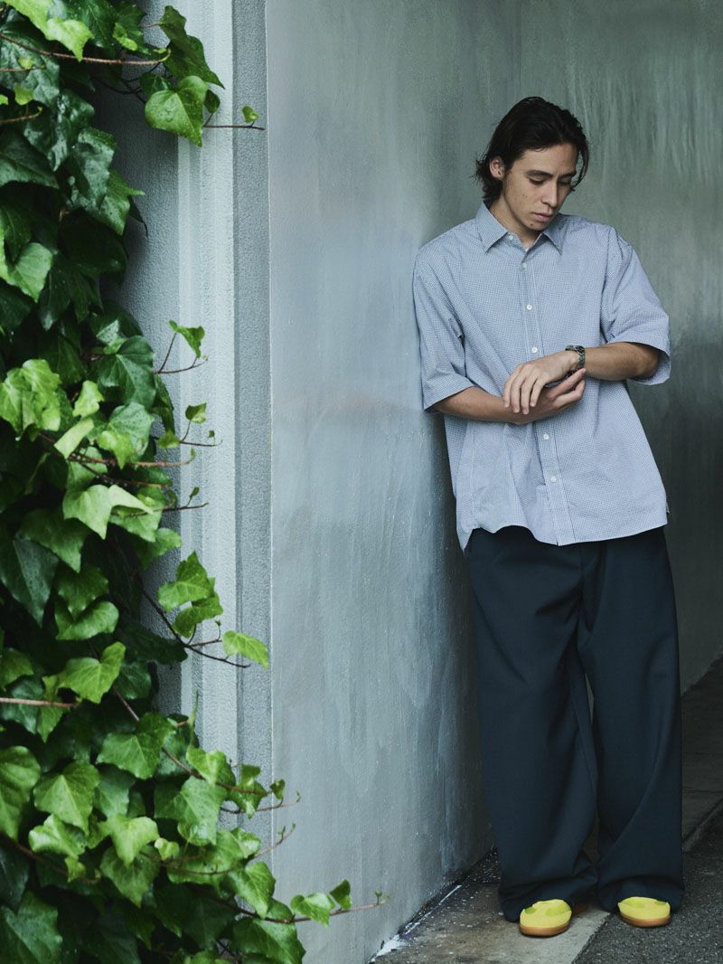 SUMMER WOOL WIDE TROUSERS[NAVY BLUE] | 1LDK (ワンエルディー
