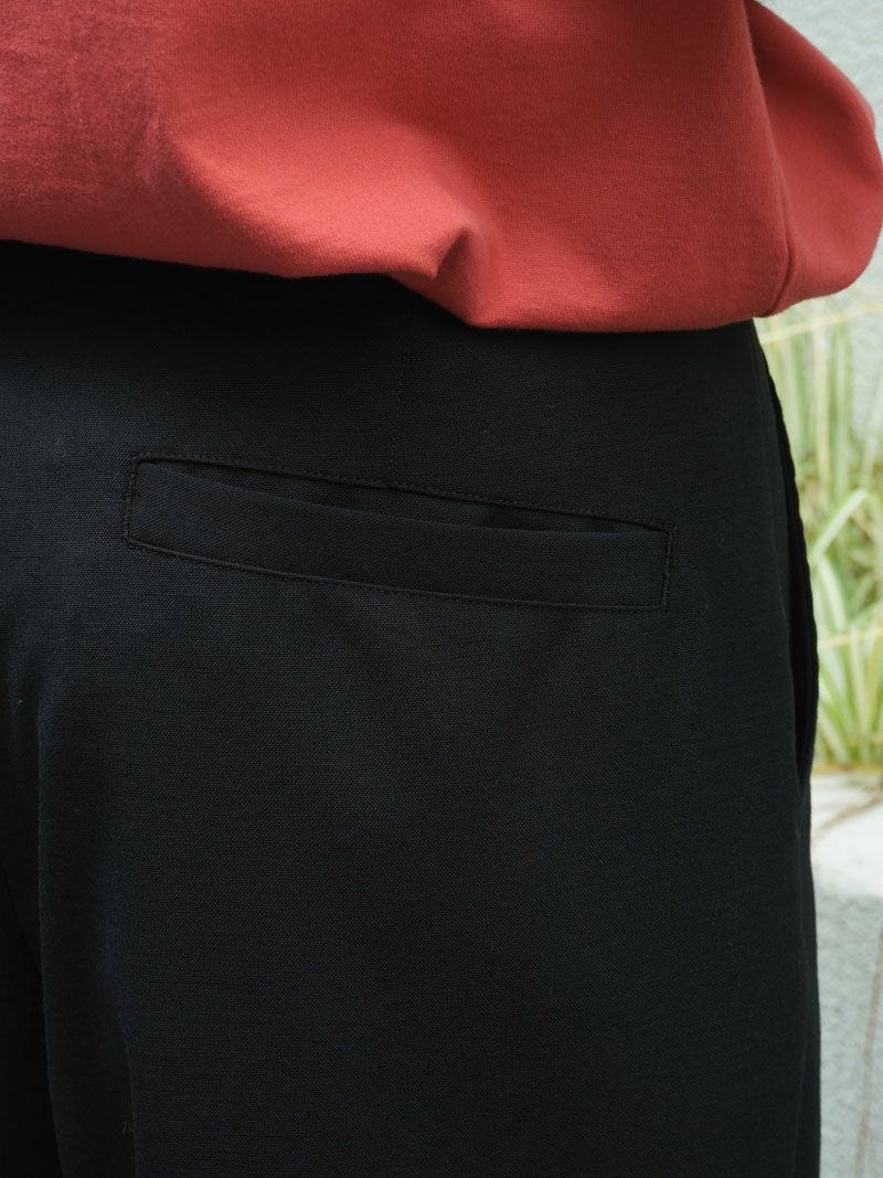SUMMER WOOL WIDE TROUSERS[BLACK] | 1LDK (ワンエルディーケー