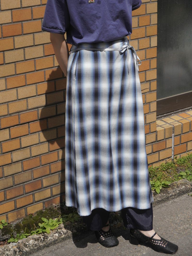 WRAPED APRON SKIRT[BLUE] | 1LDK (ワンエルディーケー) 公式サイト