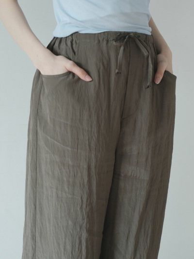 VINTAGE WASHED PAJAMA PANTS[KHAKI]