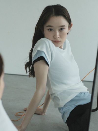 SHEER TELECO S/S TEE[WHITE]