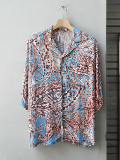 ALOHA SHIRT[BLUE×BRICK]