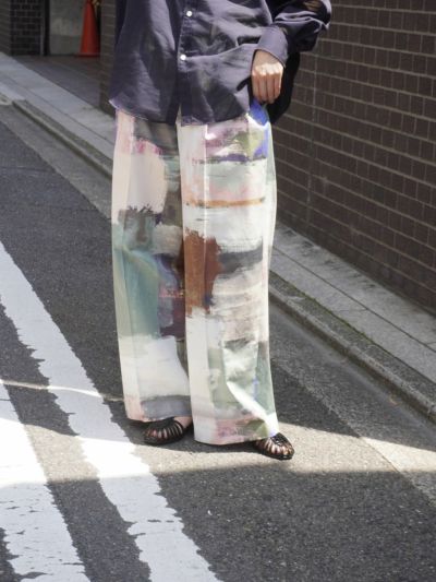 TACKED CHINO TROUSERS - PATTERN - (STANDARD)[PATTERN LIGHT]