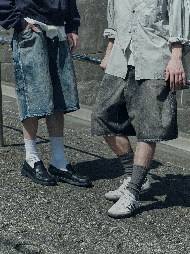 パンツ ANCELLM BOXY DENIM PAINTER SHORTS EX ANCELLM Creates the BOXY DENIM PAINTER SHORTS EX Exclusively
