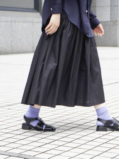 SHIRRING CULOTTE PANTS[BLACK]
