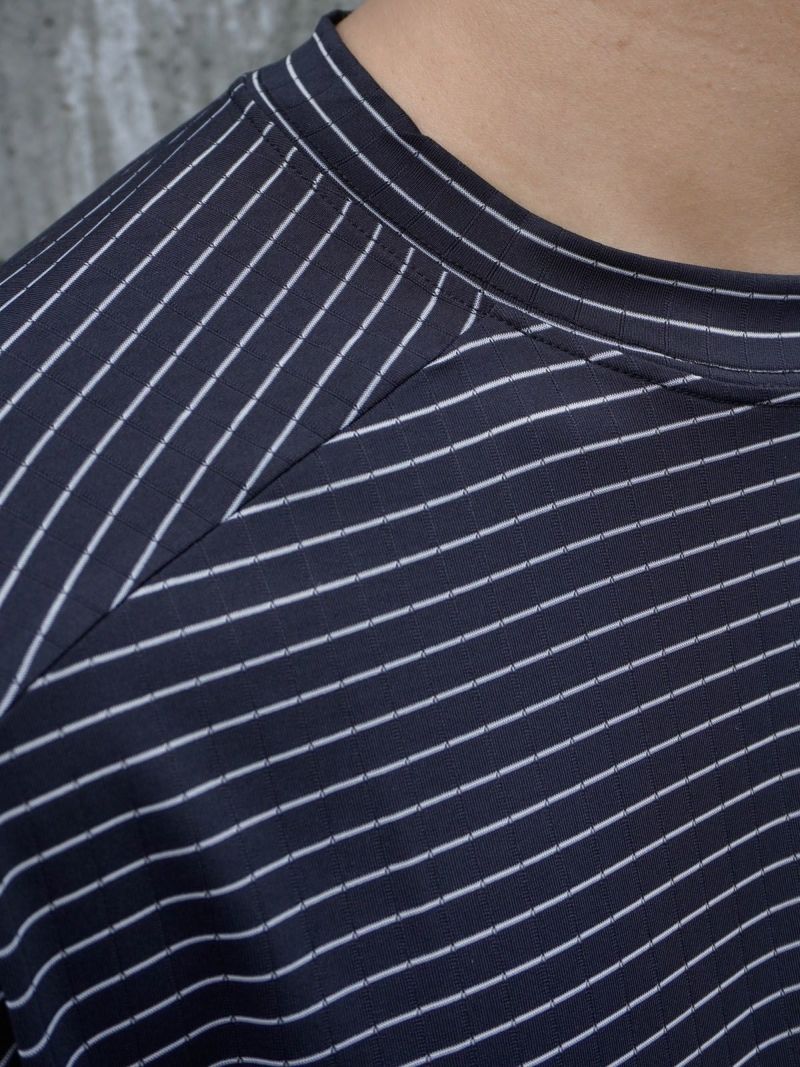 Stripe Logo Short Sleeve[BLACK] | 1LDK (ワンエルディーケー