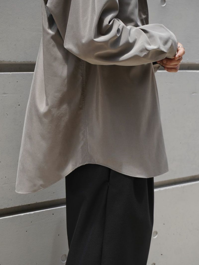 SILK/NYLON OVERSIZED SKIPPER SHIRT[TAUPE] | 1LDK (ワンエル
