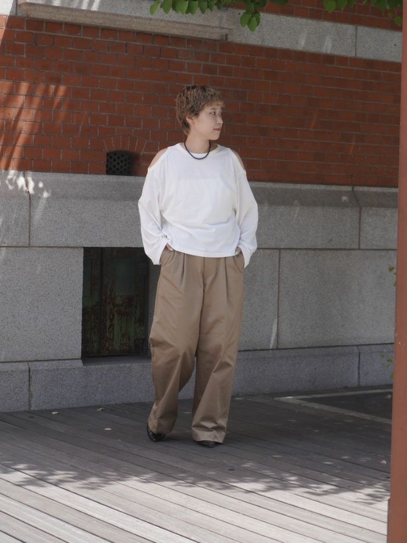 2TUCK WIDE CHINO TROUSERS[CAMEL] | 1LDK (ワンエルディーケー) 公式