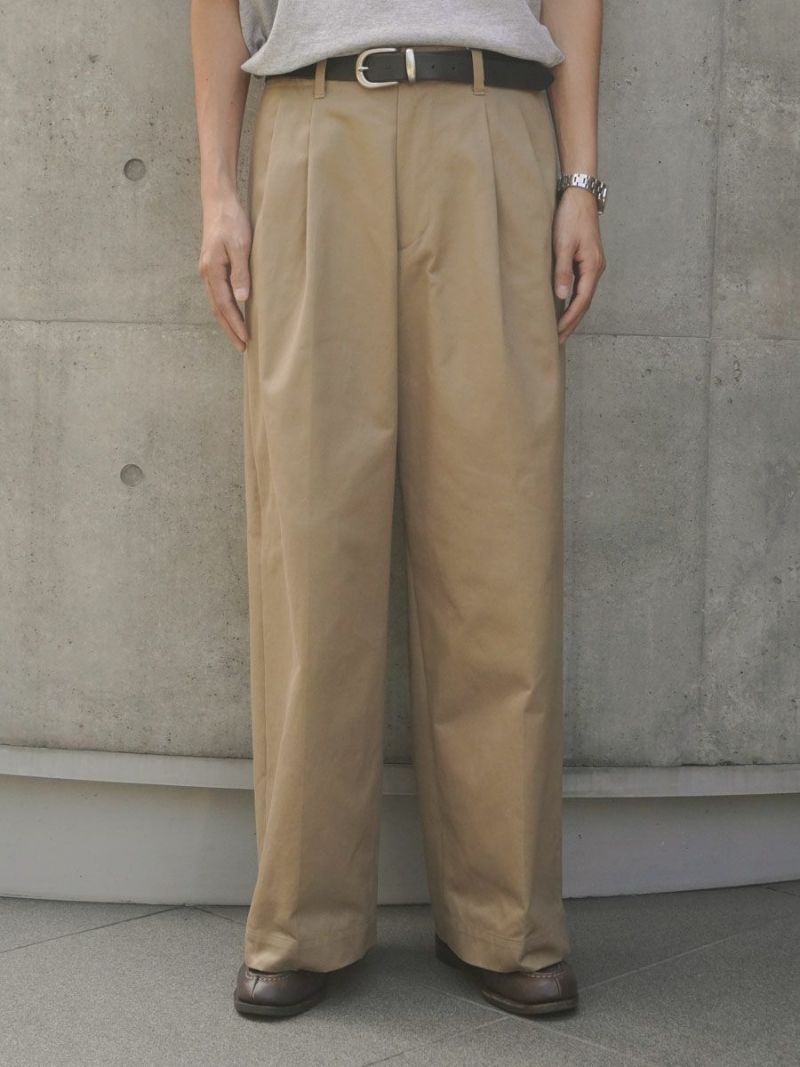 2TUCK WIDE CHINO TROUSERS[CAMEL] | 1LDK (ワンエルディーケー) 公式