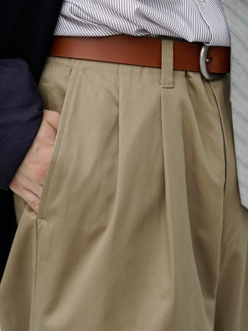 2TUCK WIDE CHINO TROUSERS[CAMEL] | 1LDK (ワンエルディーケー) 公式