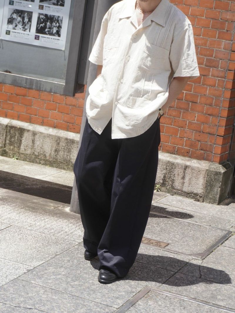 2TUCK WIDE CHINO TROUSERS[NAVY] | 1LDK (ワンエルディーケー) 公式サイト