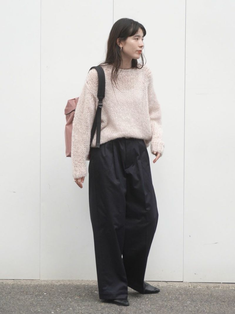 ハ*ン様 THE SLACKS 2TUCK WIDE/DARK NAVY/siz ハ*ン様 THE SLACKS 2TUCK WIDE/DARK NAVY/siz