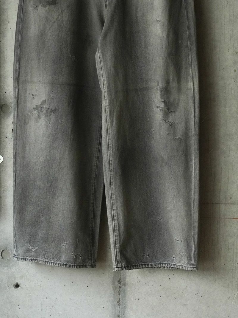 DENIM WIDE SLACKS[BLACK] | 1LDK (ワンエルディーケー) 公式サイト