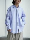 ❁︎FAT❁︎JUMBO 半袖シャツ ブルー L コットン FAT CHARLES[Blue stripe] | 1LDK (ワンエルディーケー) 公式サイト