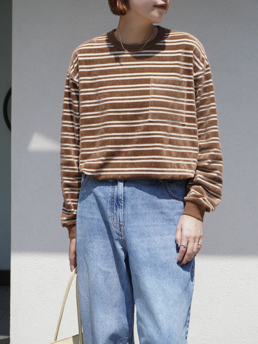 Velvet border L/S[BROWN] | 1LDK (ワンエルディーケー) 公式サイト