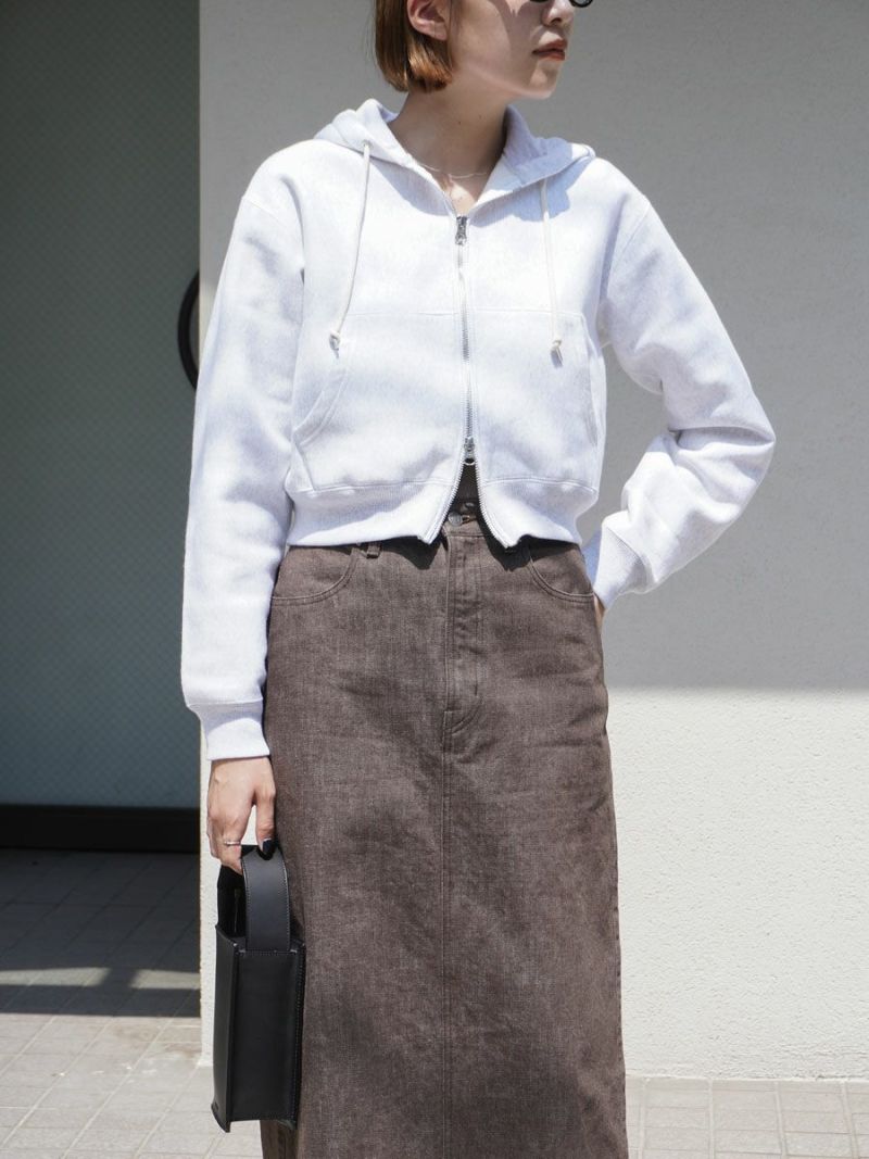 Athletic fleece zip up hoodie[GRAY] | 1LDK (ワンエルディーケー