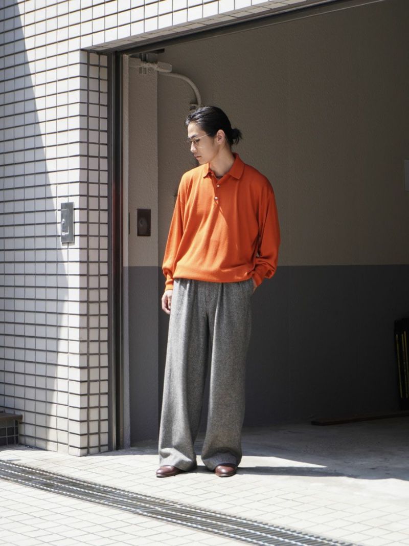 TUCKED BAGGY PANTS[MIX BROWN] | 1LDK (ワンエルディーケー) 公式サイト