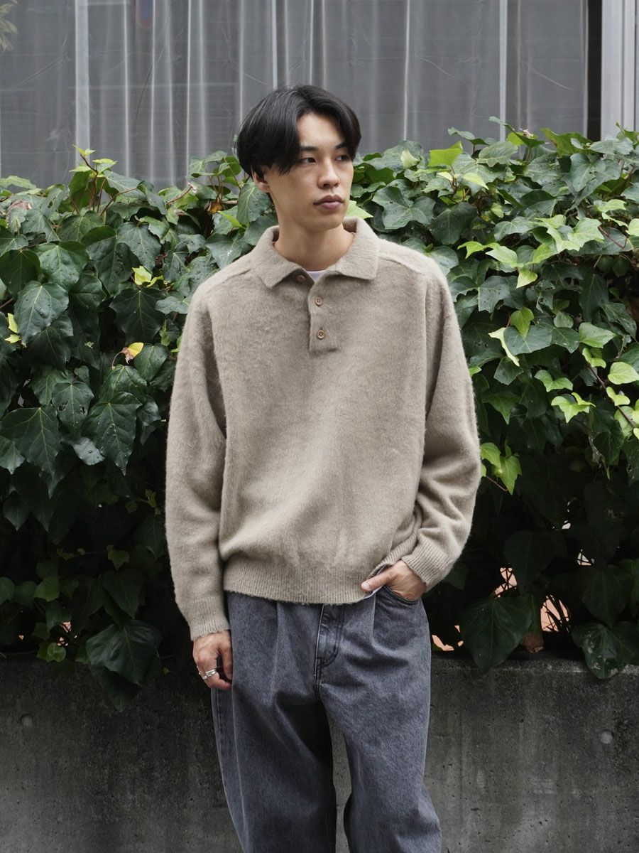 SHAGGY POLO KNIT[BEIGE] | 1LDK (ワンエルディーケー) 公式サイト