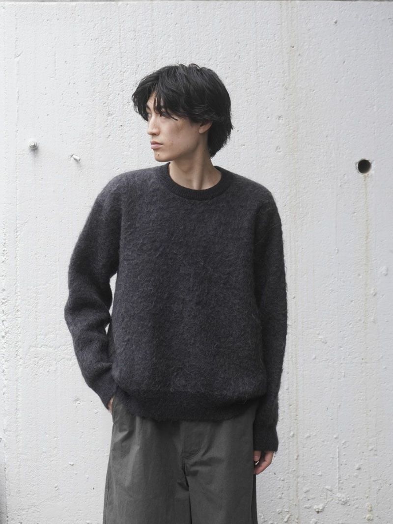 KID MOHAIR MIX JACQUARD KNIT LS[CHARCOAL MIX] | 1LDK (ワンエル