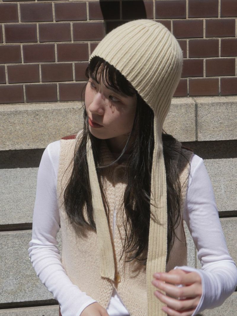 Cashmere Ribbed Knit Cap[Cream] | 1LDK (ワンエルディーケー) 公式サイト