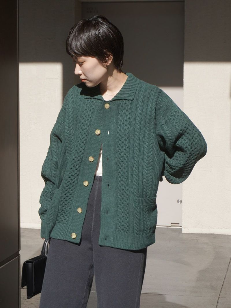 ALAN KNIT CARDIGAN[GREEN] | 1LDK (ワンエルディーケー) 公式サイト