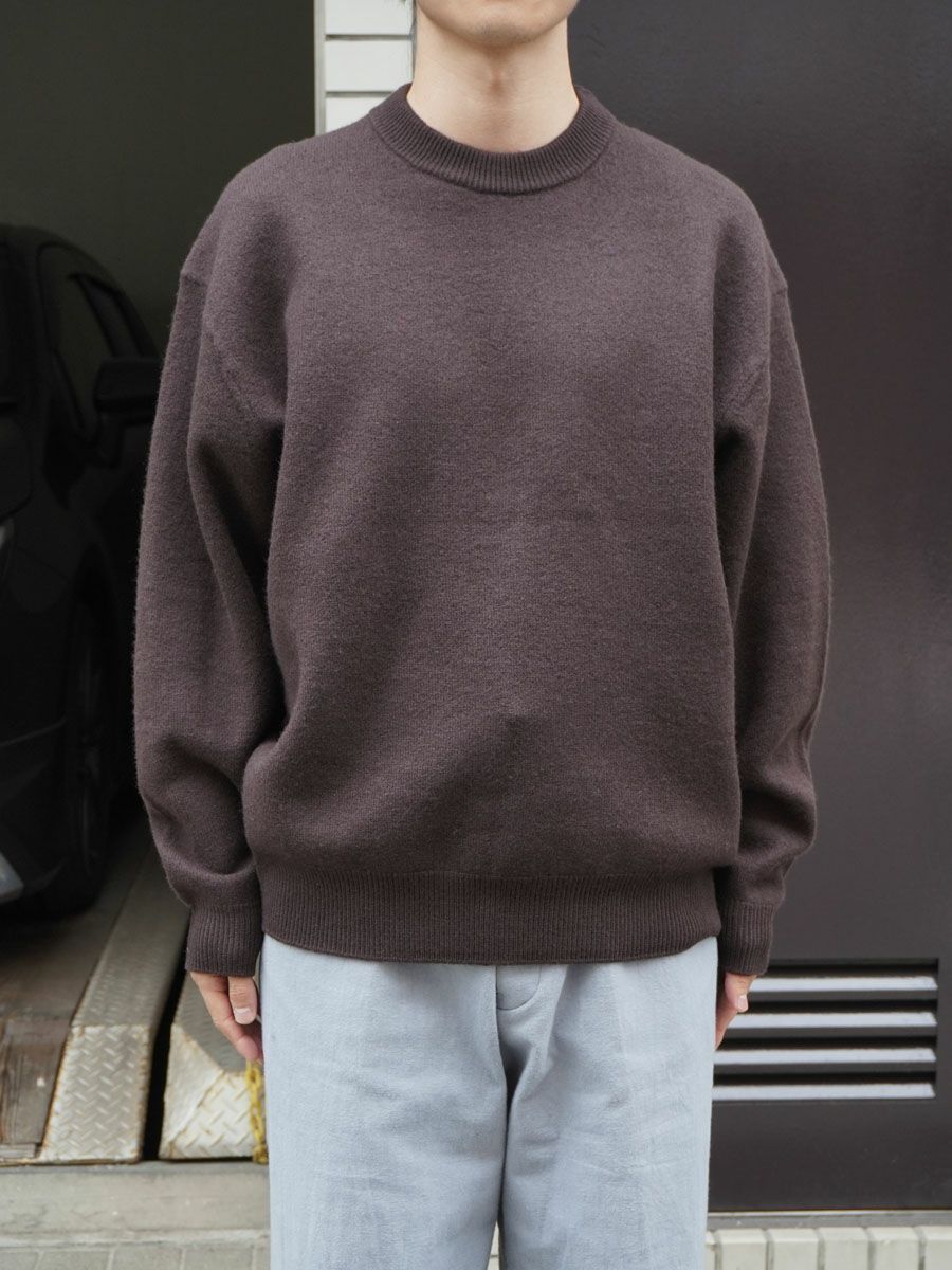 GR10K Felted Knit Jacket - Rusty Brown GR10K FELTED WOOL CREWNECK