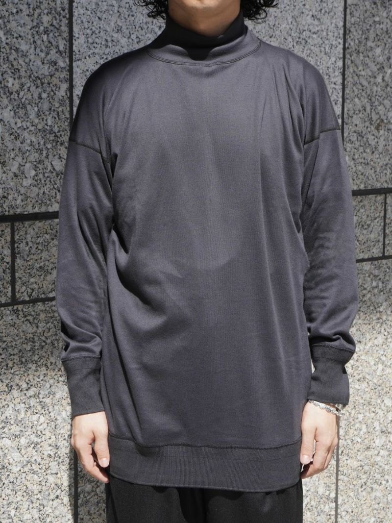 Mil Mock Neck Long Sleeve -INTERLOCK-[OLDE WORKER'S BLACK] | 1LDK