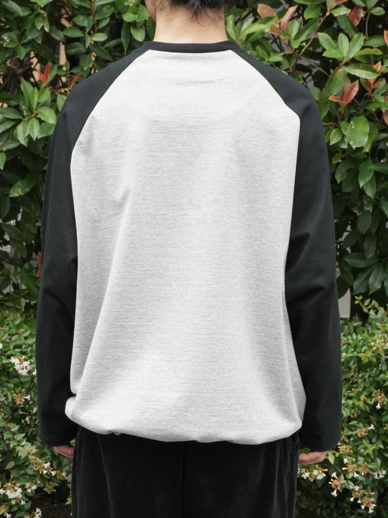 BALLOON RAGLAN LONG SLEEVE T SHIRT[GRAY×BLACK] | 1LDK (ワンエル