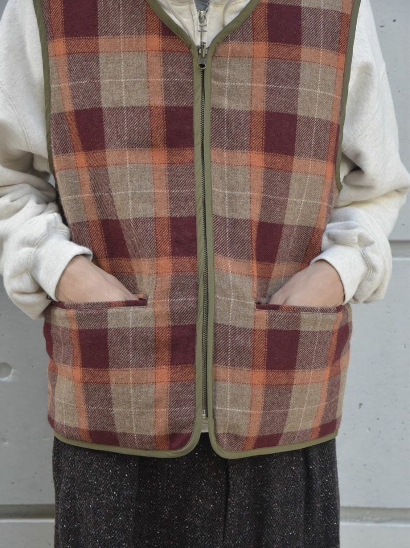 トップス CUSHMAN wool check vest CUSHMAN wool check vest