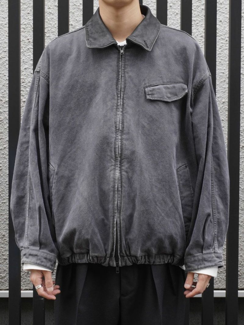 SULFUR DYED WHIP CORD VINTAGE ZIP JACKET[BLACK] | 1LDK (ワンエル