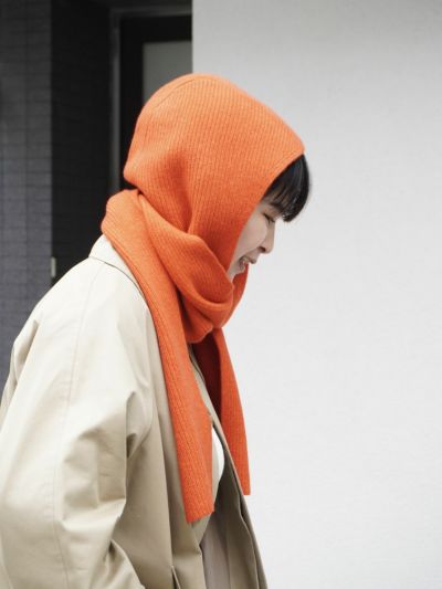 CASHMERE BLENDED BALACLAVA WITH SCARF[TOMATO] | 1LDK (ワンエル
