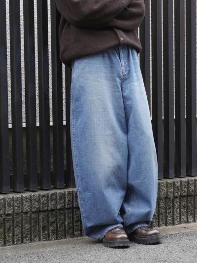 【新品未使用】値下げ♡早い者勝ち♡Blue BarrelLeg Denim MENS】DENIM BARREL PANTS[WASHED BLUE] | 1LDK (ワンエルディーケー