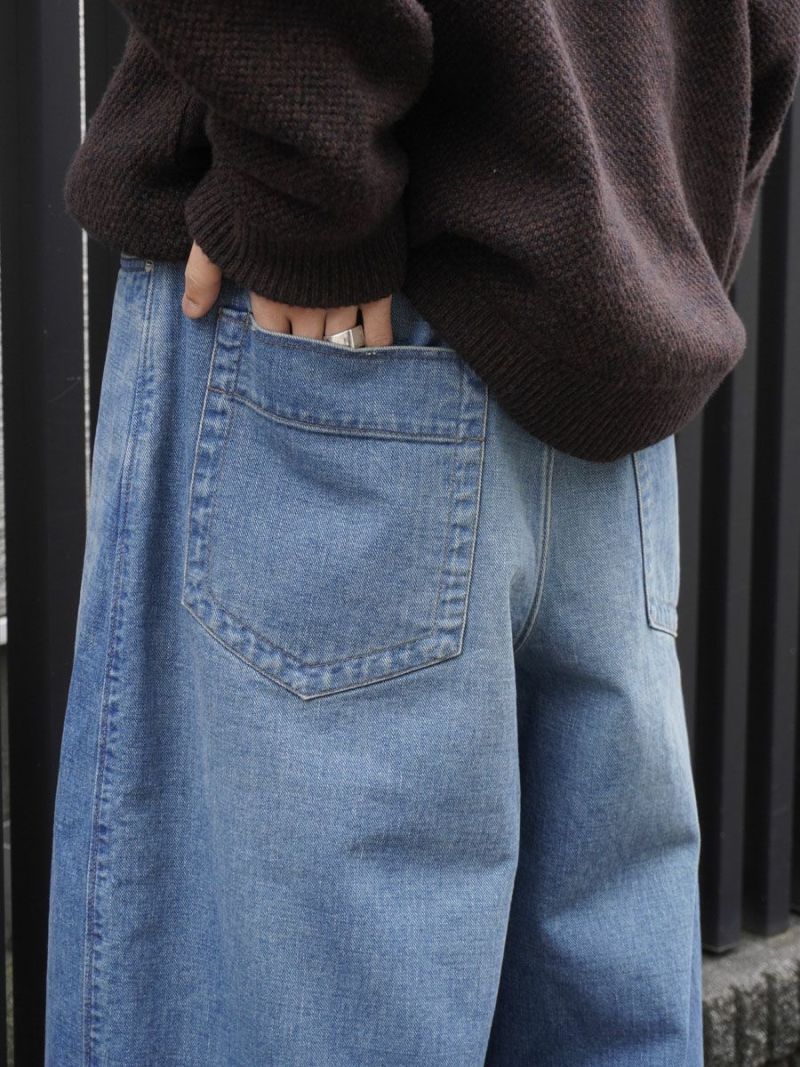 【新品未使用】値下げ♡早い者勝ち♡Blue BarrelLeg Denim MENS】DENIM BARREL PANTS[WASHED BLUE] | 1LDK (ワンエルディーケー