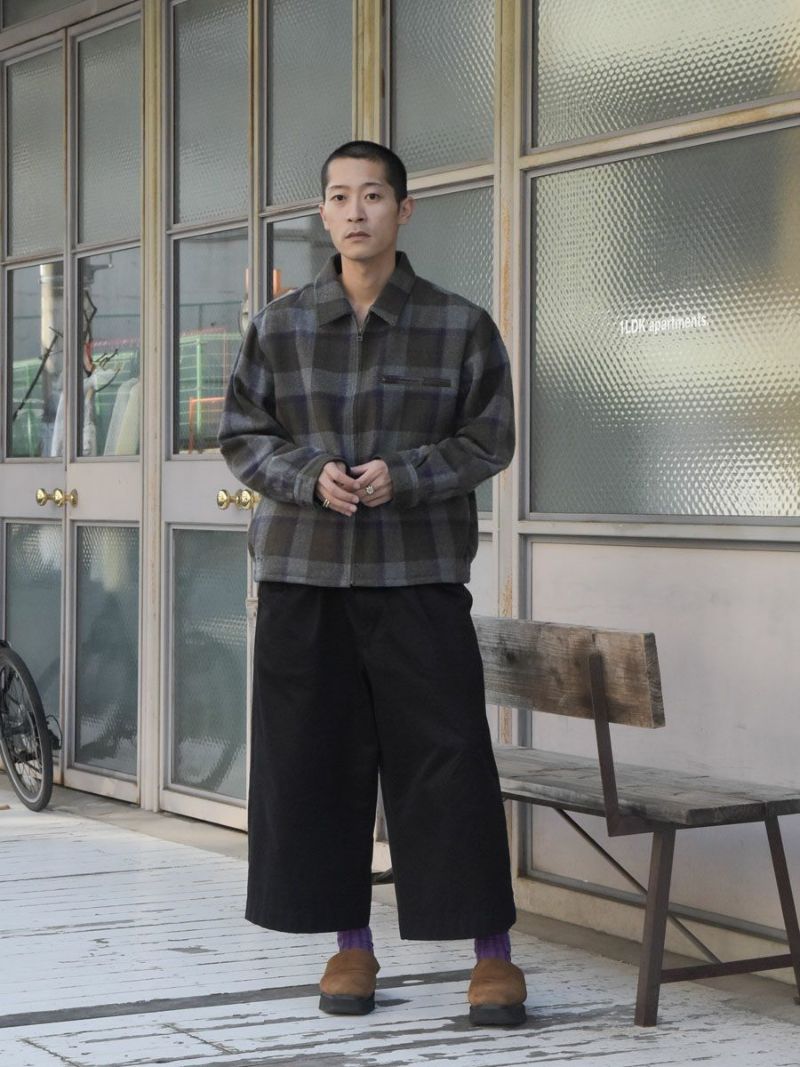 REFINE-WOOL CHK DRIZZLER[OLIVE CHECK] | 1LDK (ワンエルディーケー