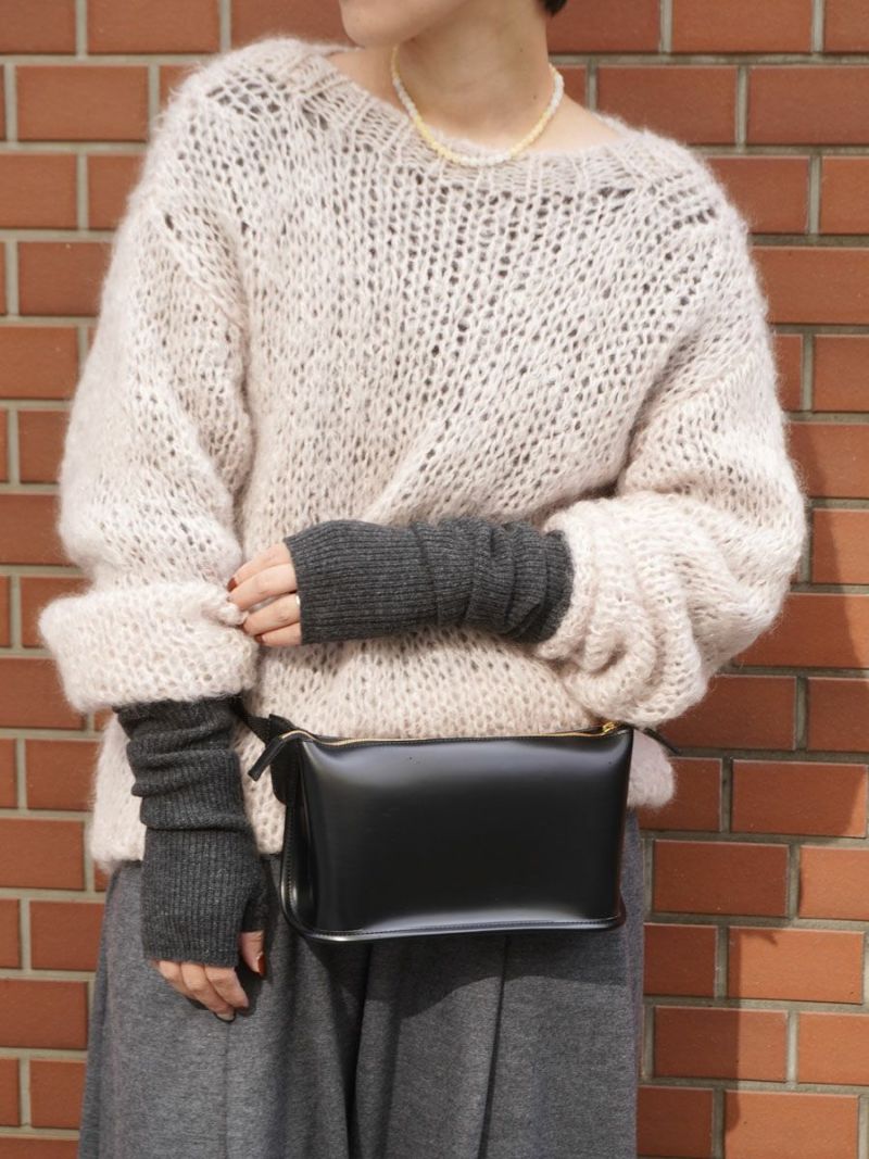 CASHMERE BLENDED ARM WARMERS[CHARCOAL] | 1LDK (ワンエルディーケー