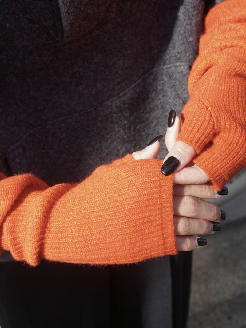 CASHMERE BLENDED ARM WARMERS[TOMATO] | 1LDK (ワンエルディーケー