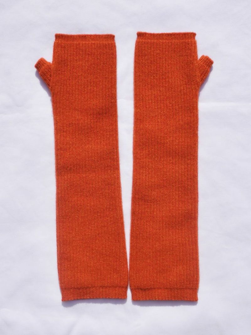 CASHMERE BLENDED ARM WARMERS[TOMATO] | 1LDK (ワンエルディーケー