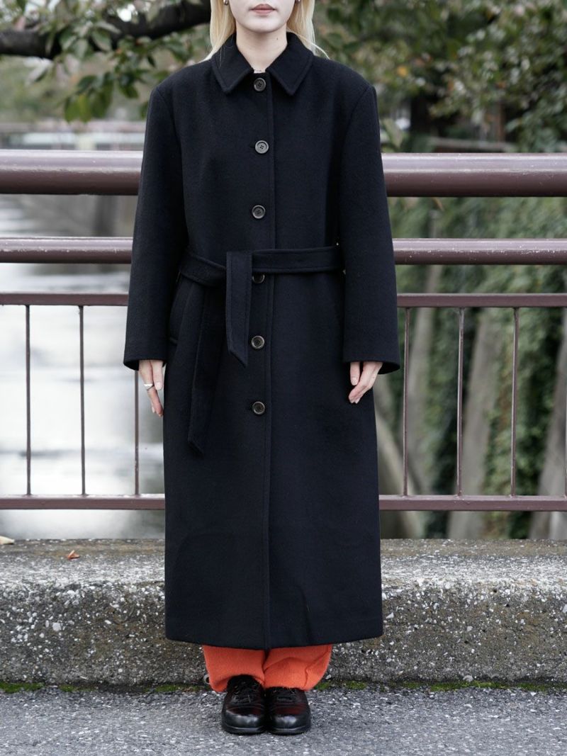 Single breasted maxi long coat[BLACK] | 1LDK (ワンエルディーケー
