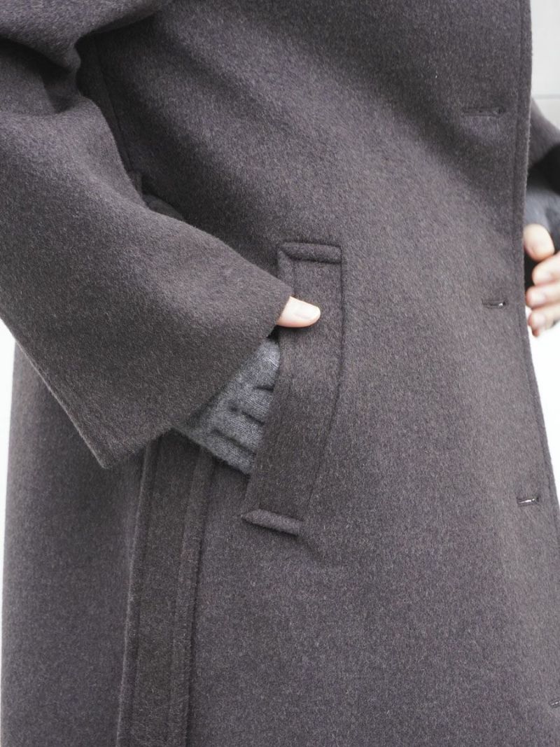 Single breasted maxi long coat[BROWN] | 1LDK (ワンエルディーケー