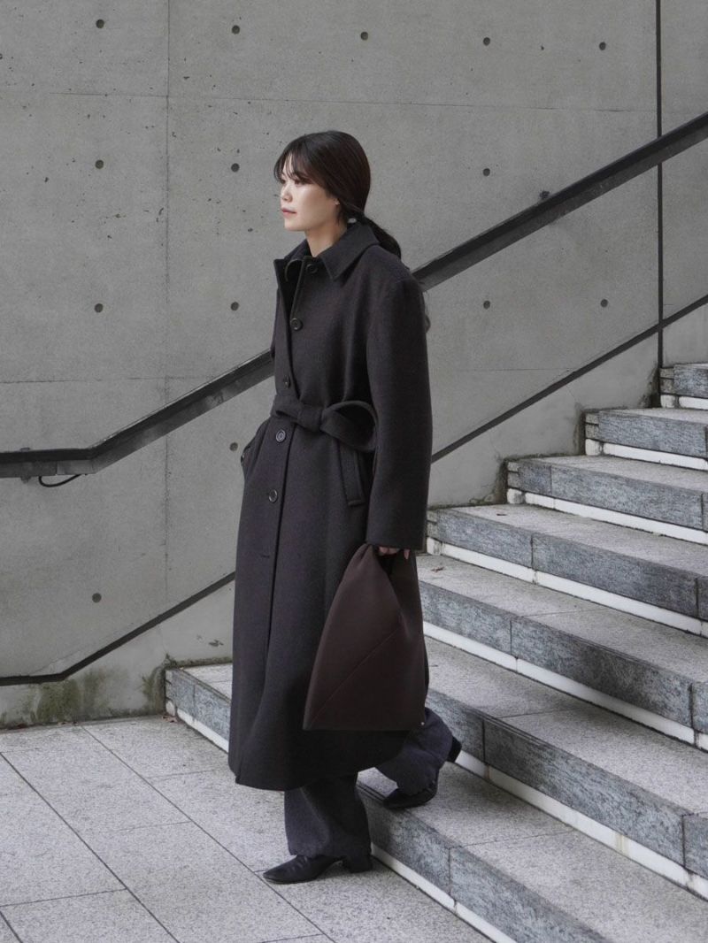 Single breasted maxi long coat[BROWN] | 1LDK (ワンエルディーケー