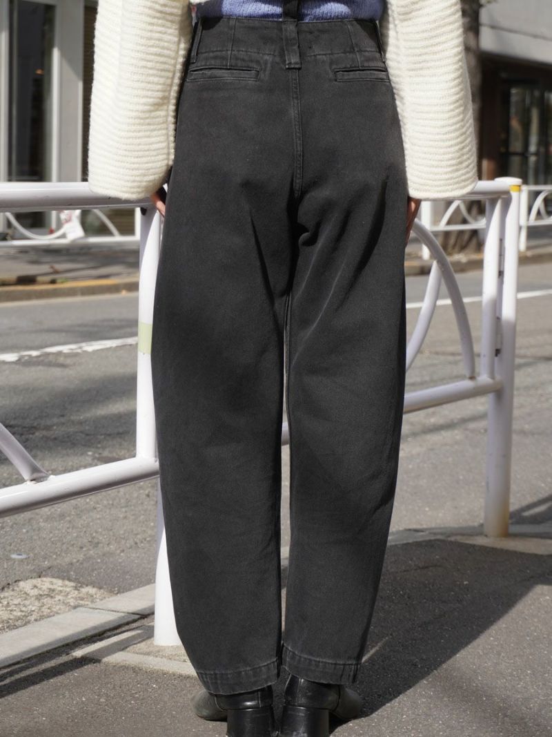 ANCELLM for 1LDK BOXY DENIM painter 黒 ANCELLM for 1LDKのダブルニーペインターパンツ