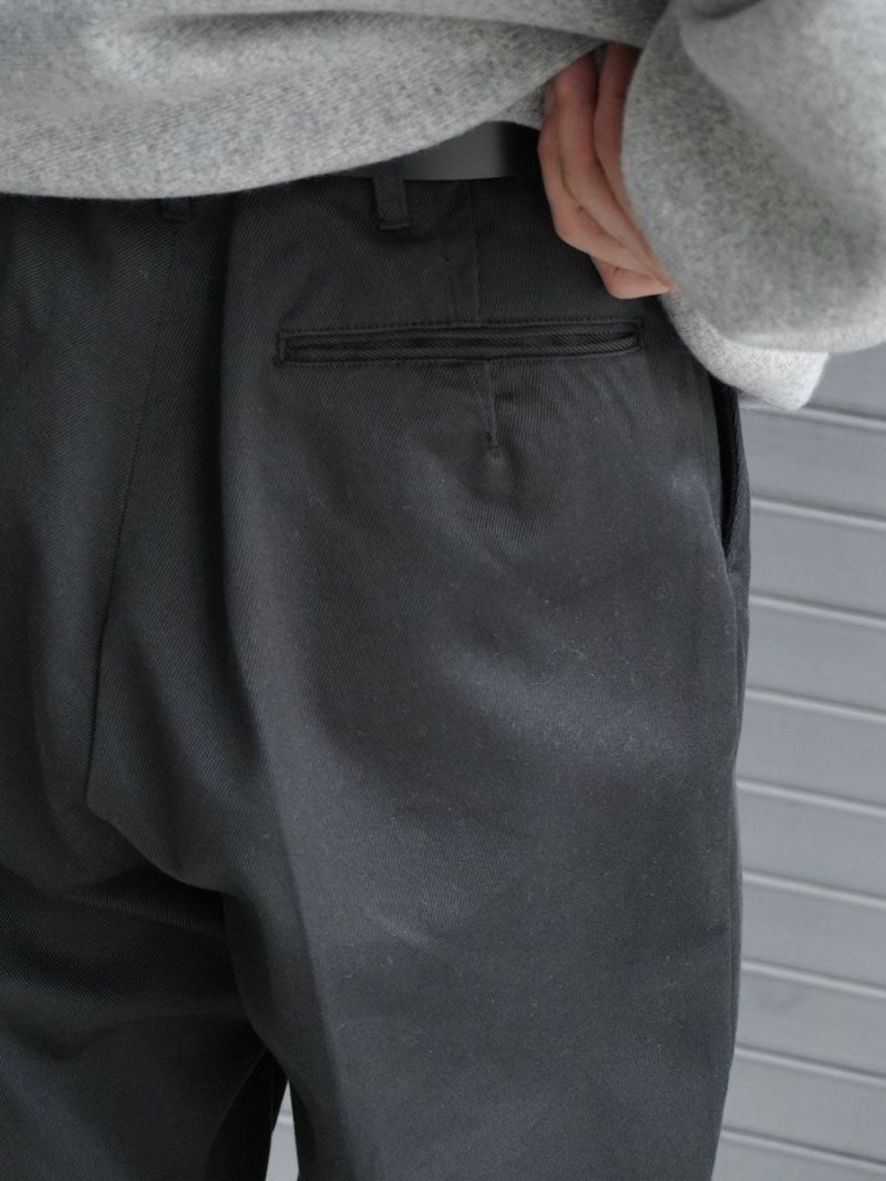 Cotton Drill Wide Military Khakis[Black] | 1LDK (ワンエルディー