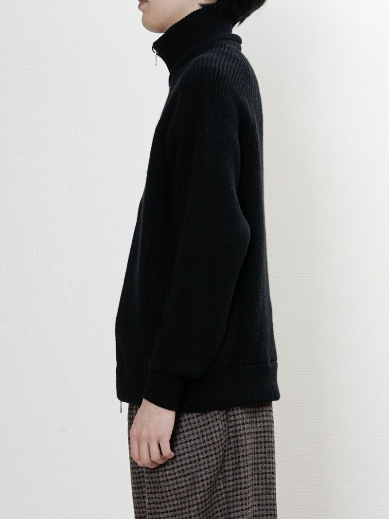 THE RERACE ブラックカシミヤ シルクドライバーズニット THE RERACE ブラックカシミヤ シルクドライバーズニット RERACS