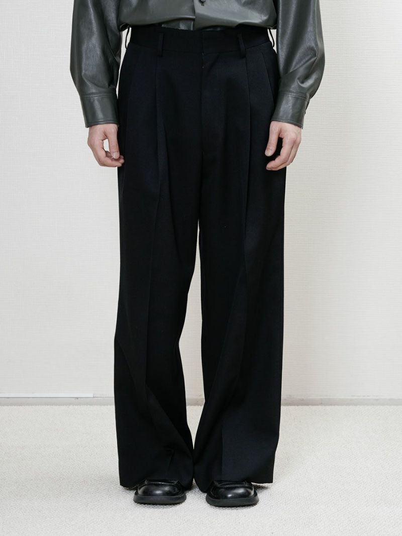 ALONE ワイドスラックス Impressive Trousers[BLACK] | 1LDK (ワンエルディーケー) 公式サイト