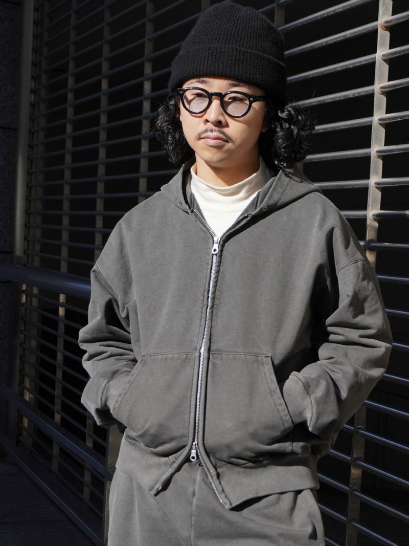36G Fine Sweat Zip Hoodie[CHARCOAL PIGMENT] | 1LDK (ワンエルディー